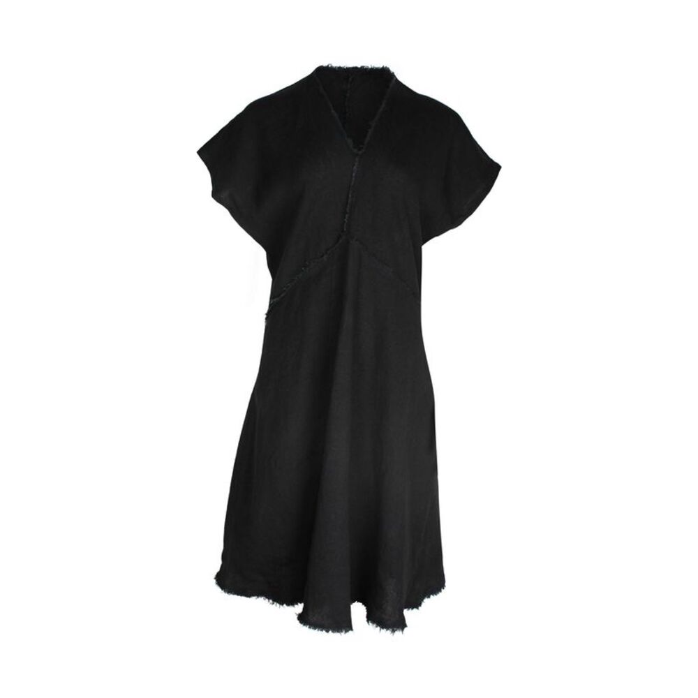 Acne Studios Jessia V-neck Dress in Black Linen